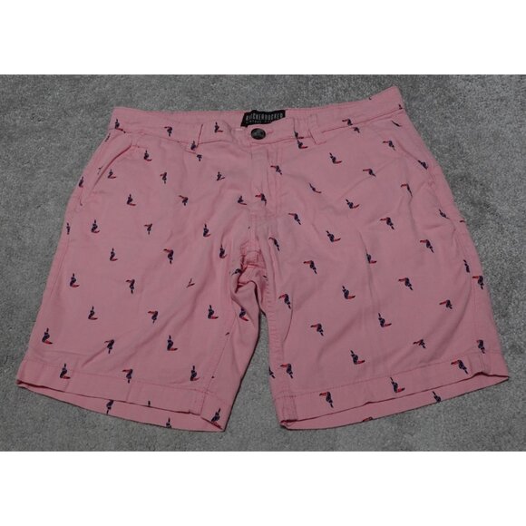Knickerbocker Flex Shorts Men's Size 29 Pink Toucan Printed All Over Flat Front - Picture 1 of 10